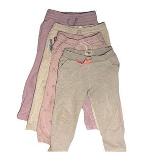4-Girls Size 6 Joggers Lot, Various Brands, good to fair
